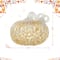 Glitzhome® 6" Fall Amber Dots Round Glass Pumpkin